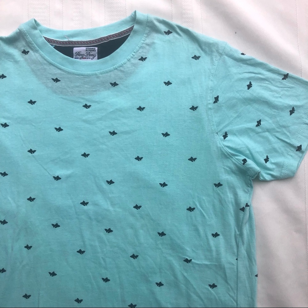 Ping Pong t-shirt goldfish graphic all over print men’s large tee short sleeve